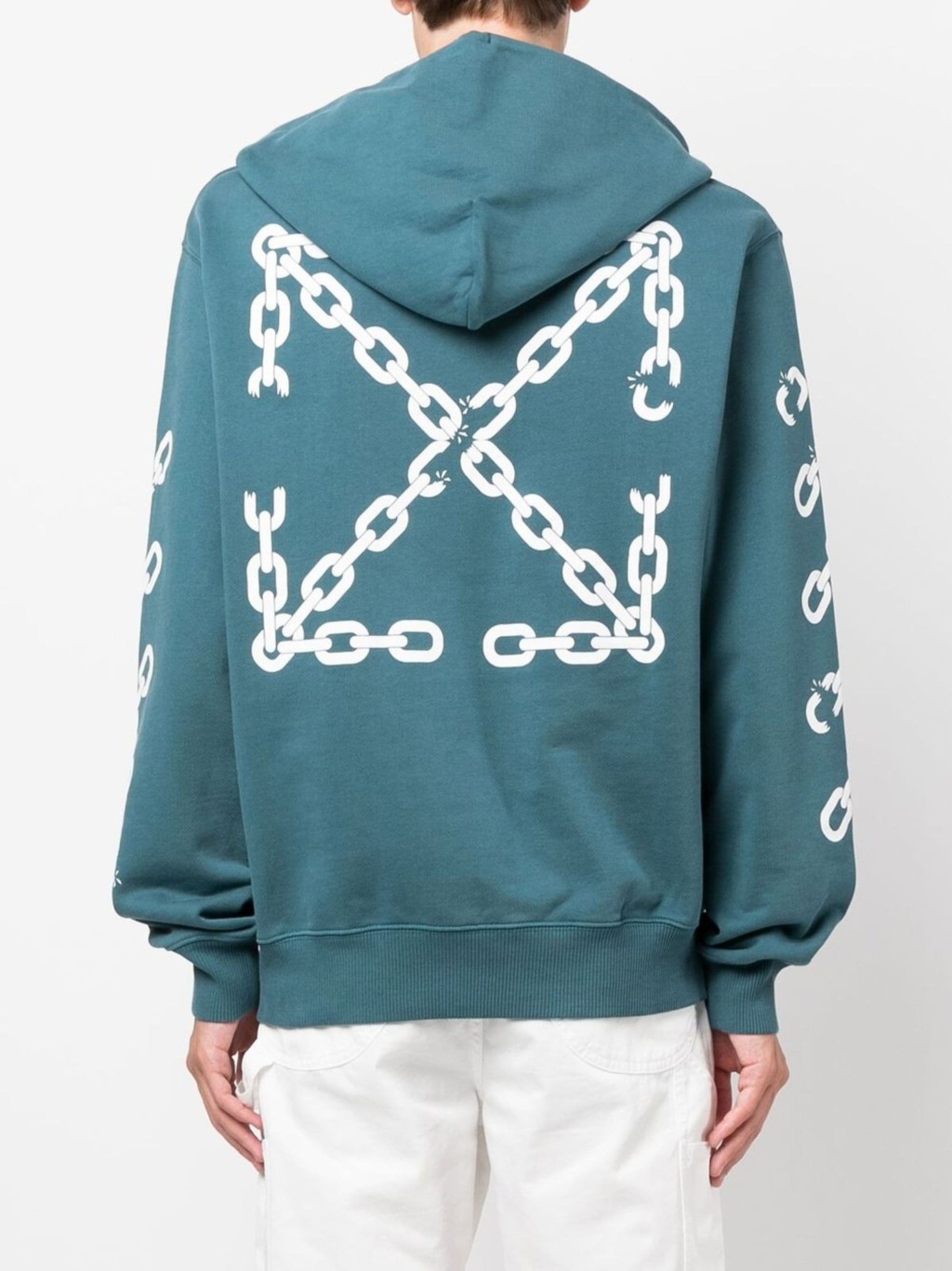 Кофта унісекс Off-White Off-White Ss22 Alphabet Printing Version Blue (OMBB097F22FLE0105501) — фото 5