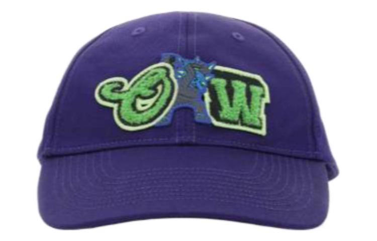 off-white varsity basketball cap purple green — фото 3