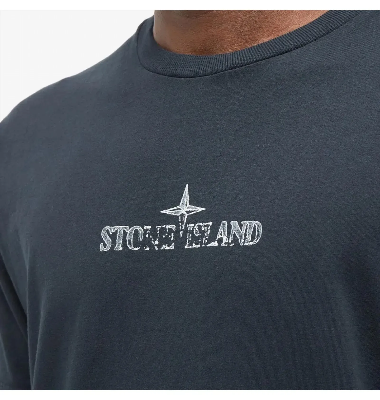 Футболка Stone Island Stamp Centre Logo — фото 5