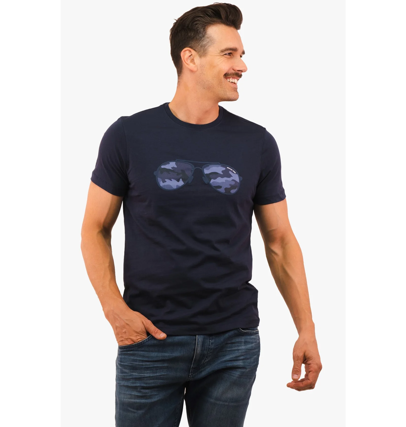 Футболка чоловіча Michael Kors Camo Aviator Short Sleeve Tee Blue (CS351IEFV4) — фото 3
