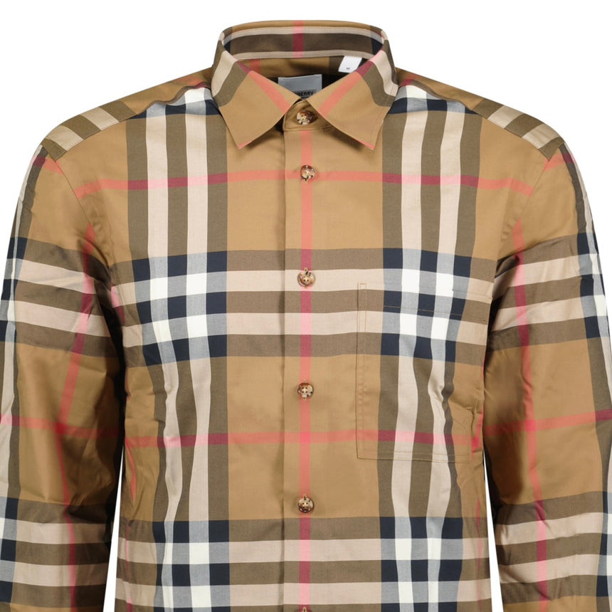 Сорочка BURBERRY CLAVERDON Plaid Long Sleeve Cotton — фото 4