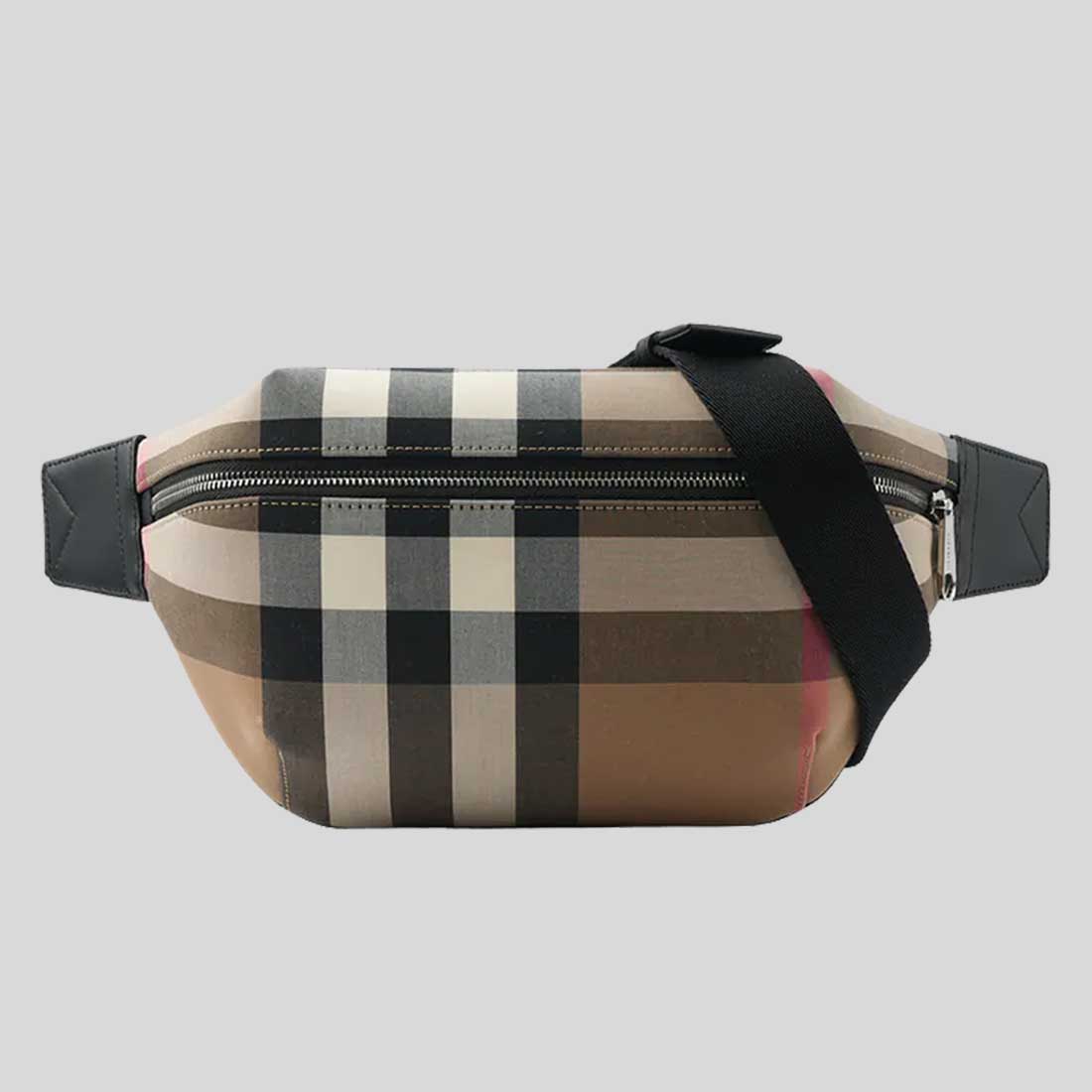 Burberry Sonny Check Canvas BumbagTaupe Brown — фото 5