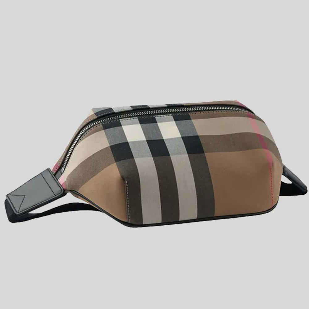 Burberry Sonny Check Canvas BumbagTaupe Brown — фото 6