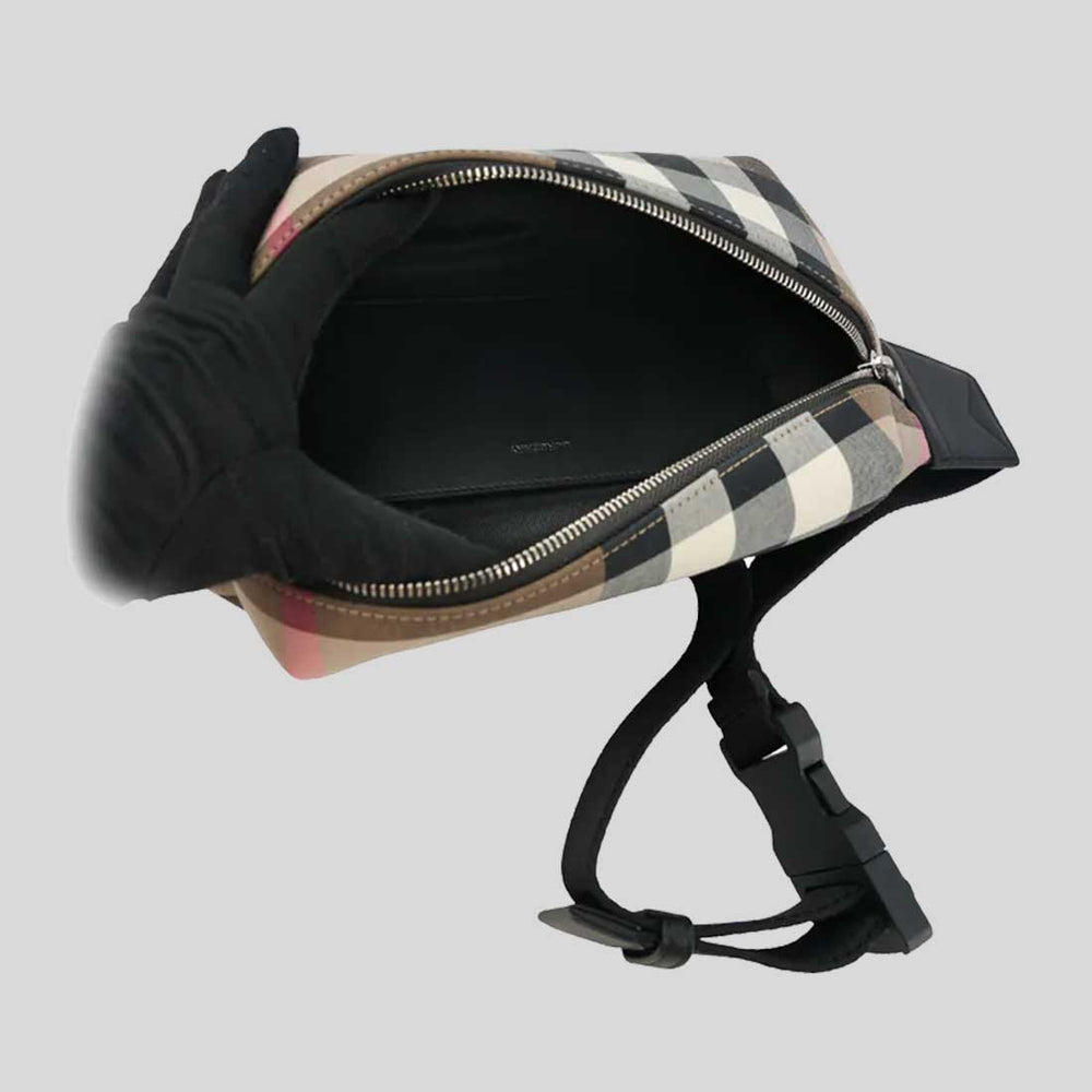 Burberry Sonny Check Canvas BumbagTaupe Brown — фото 7