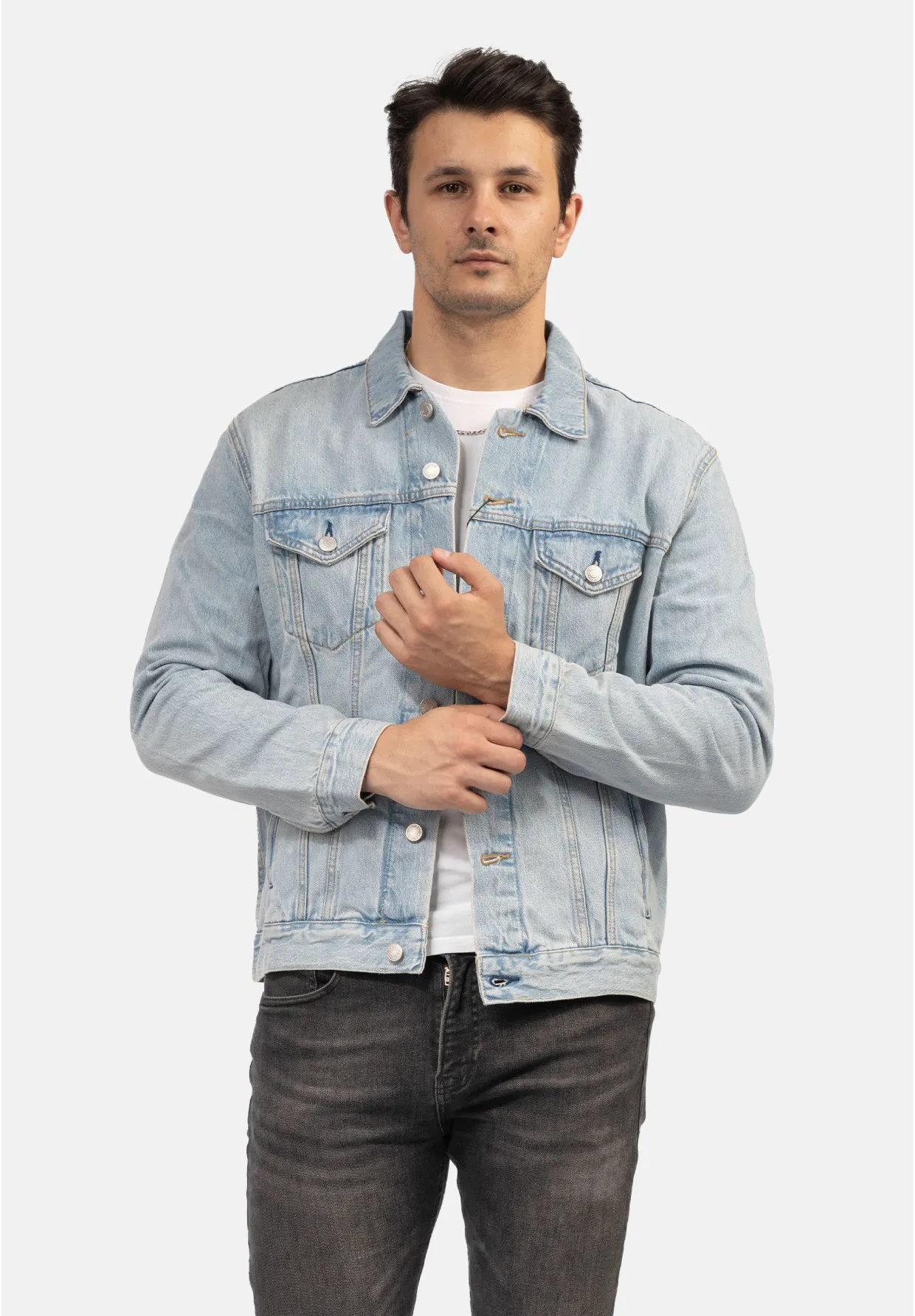 Джинсова сорочка Zara синя — фото 3