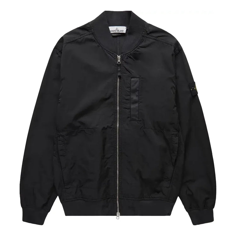 Куртка-бомбер Stone Island Logo Patch Zip 'Black' — фото 2