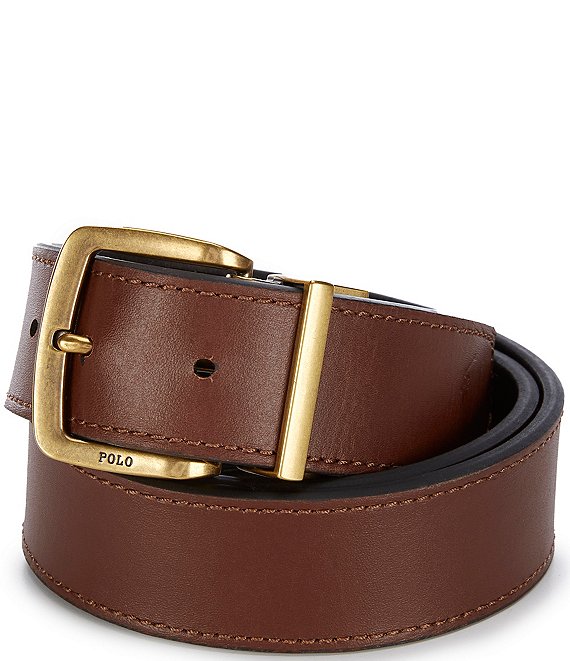 Ремінь чоловічий Polo Ralph Lauren Metal Buckle Reversible Leather Belt — фото 2