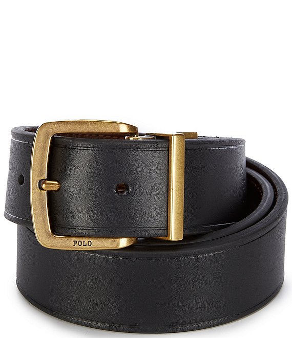 Ремінь чоловічий Polo Ralph Lauren Metal Buckle Reversible Leather Belt — фото 1