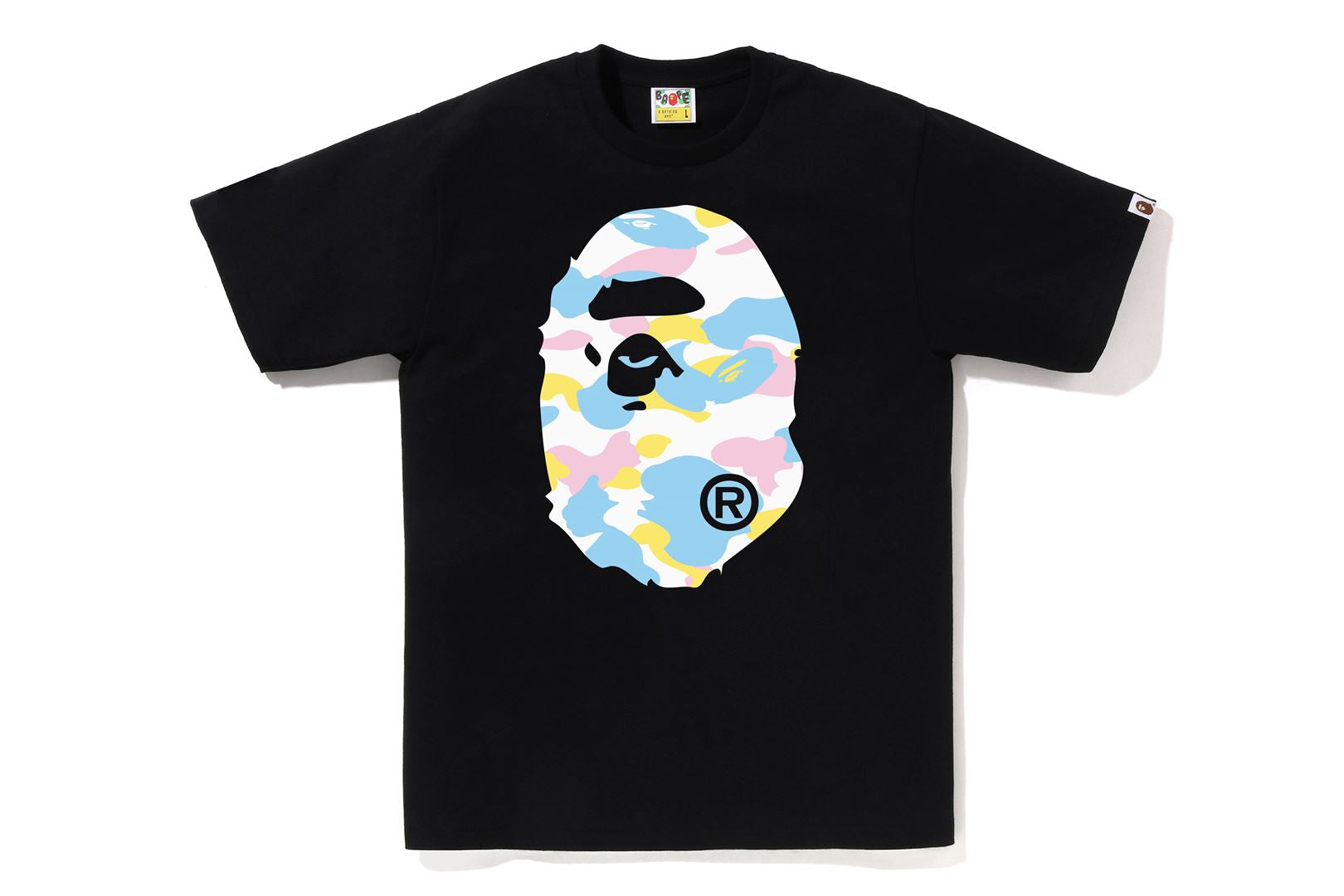 Футболка чоловіча A Bathing Ape Men's New Multi Camo Big Ape Head Tee — фото 1