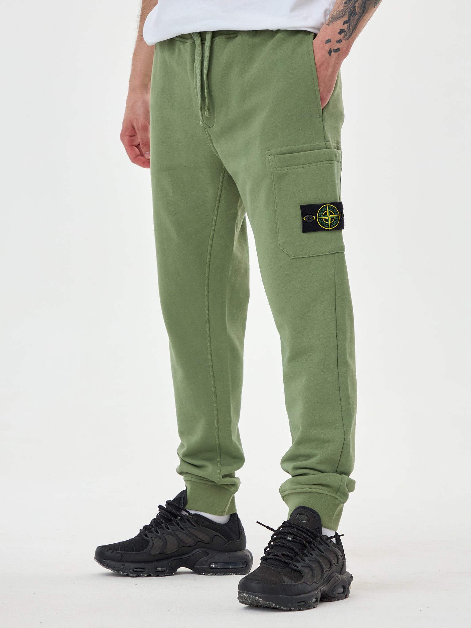 Штани чоловічі Stone Island Cotton Fleece Sweatpants Green — фото 1