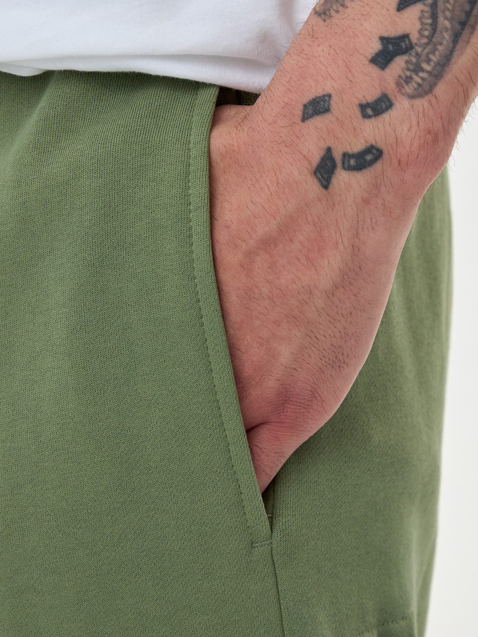 Штани чоловічі Stone Island Cotton Fleece Sweatpants Green — фото 5