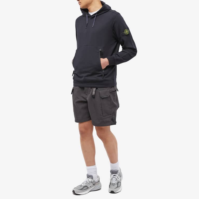 Худі чоловіче Stone Island Cotton Zip Pocket Detail Popover Hoodie — фото 5
