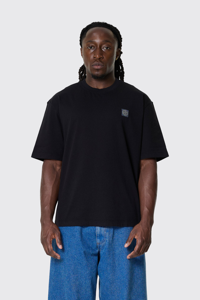 Футболка чоловіча Stone Island Crew-Neck Short Sleeve Logo Patch Black — фото 1