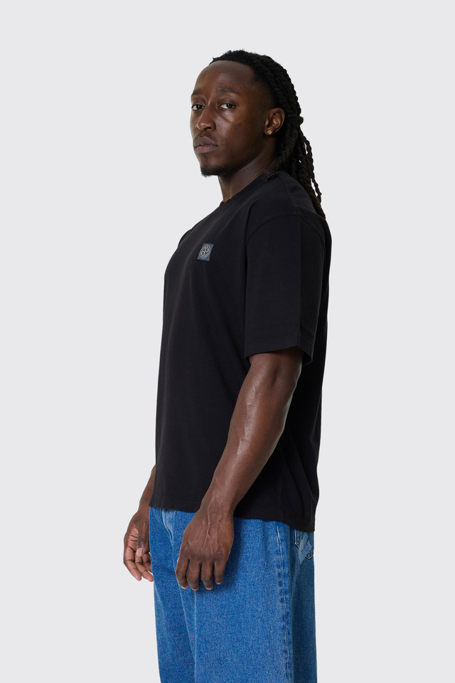 Футболка чоловіча Stone Island Crew-Neck Short Sleeve Logo Patch Black — фото 3