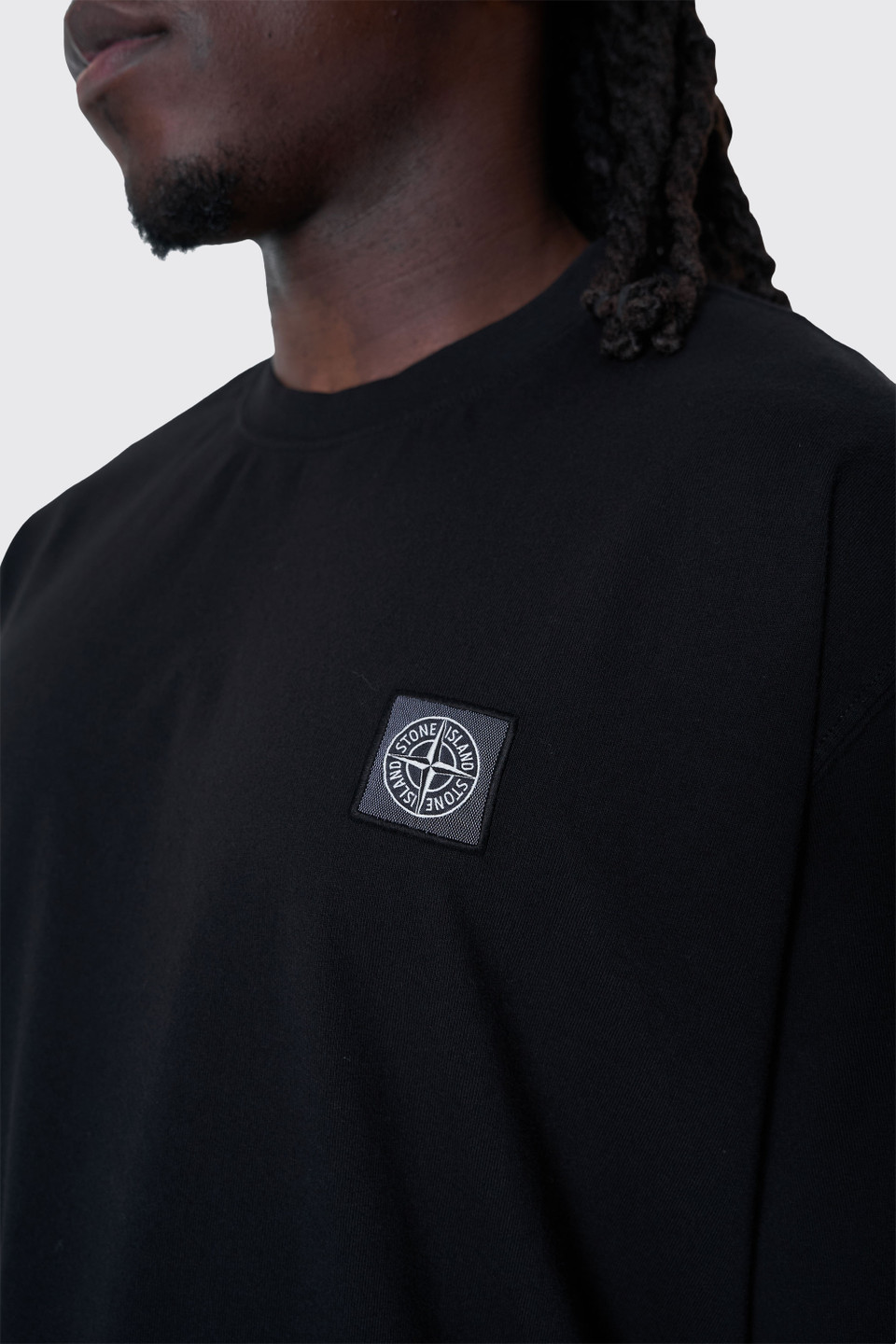 Футболка чоловіча Stone Island Crew-Neck Short Sleeve Logo Patch Black — фото 6