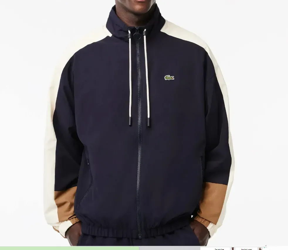 Куртка чоловіча Lacoste Water Resistant Colourblock Zipped Sportsuit Jacket — фото 1