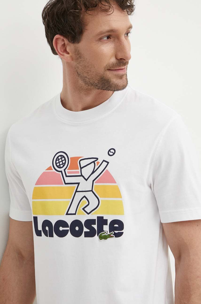 Футболка чоловіча Lacoste Men's Washed Effect Tennis Print T-Shirt — фото 4