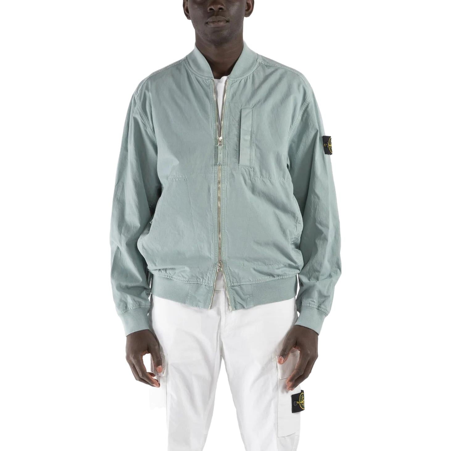 Куртка чоловіча Stone Island Logo Patch Zip Up Bomber Jacket Pczec — фото 5