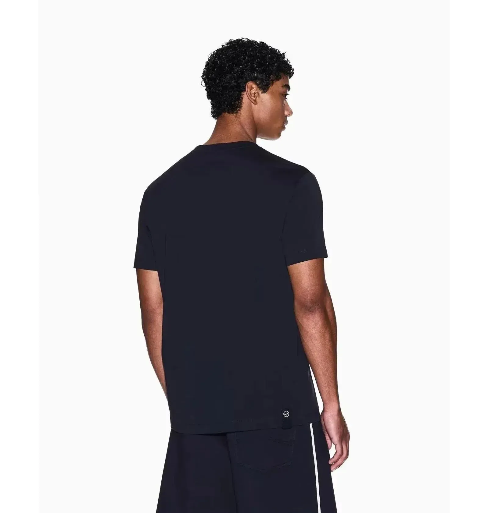 Футболка чоловіча Armani Regular Fit T-Shirt With Round Logo Black — фото 3