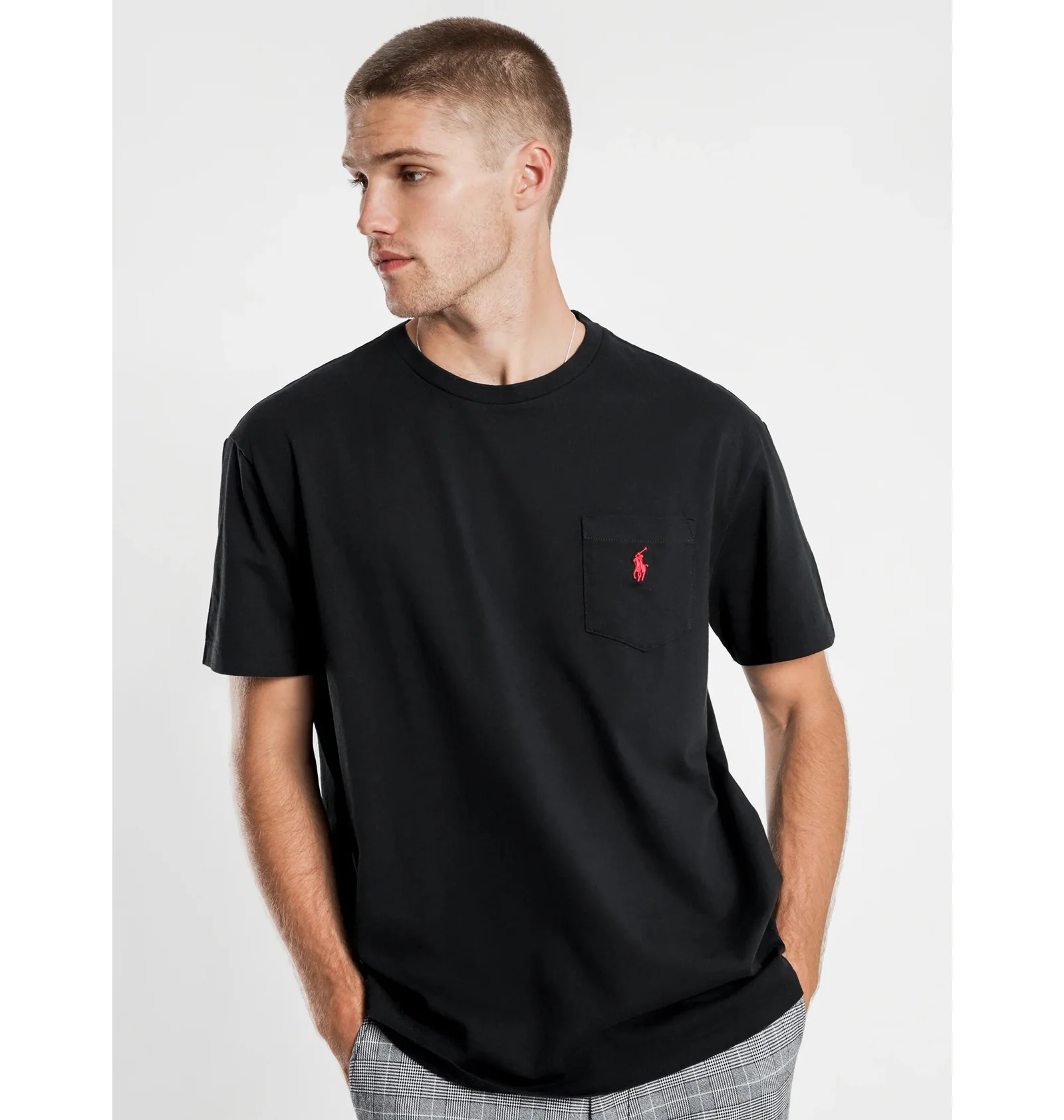 Футболка чоловіча Polo Ralph Lauren Pocket Tee In Black — фото 4