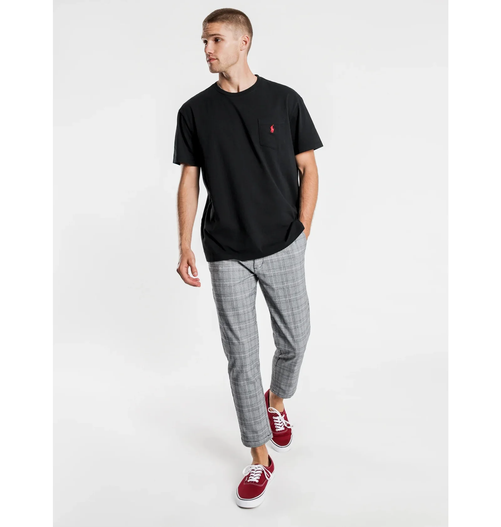Футболка чоловіча Polo Ralph Lauren Pocket Tee In Black — фото 5