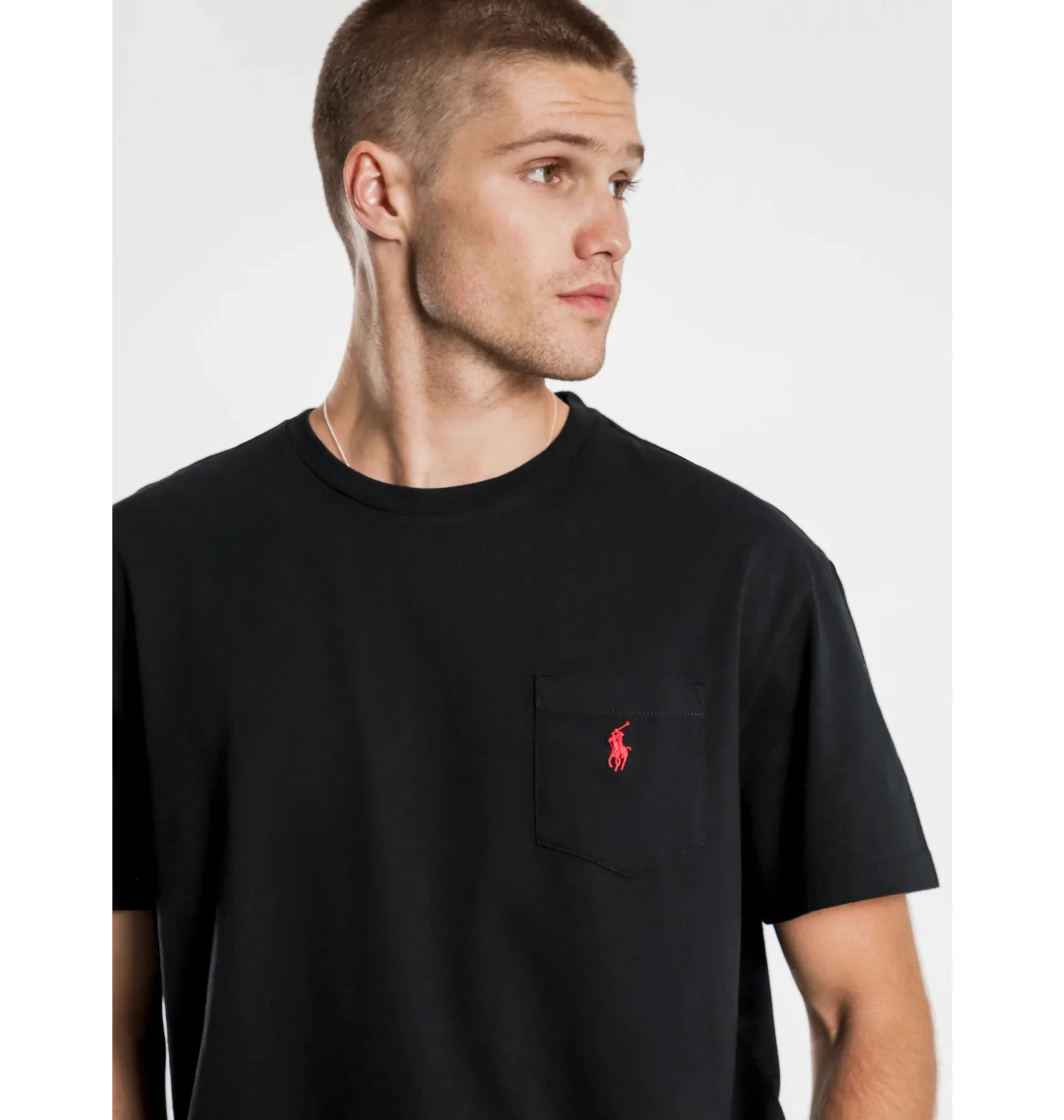 Футболка чоловіча Polo Ralph Lauren Pocket Tee In Black — фото 6