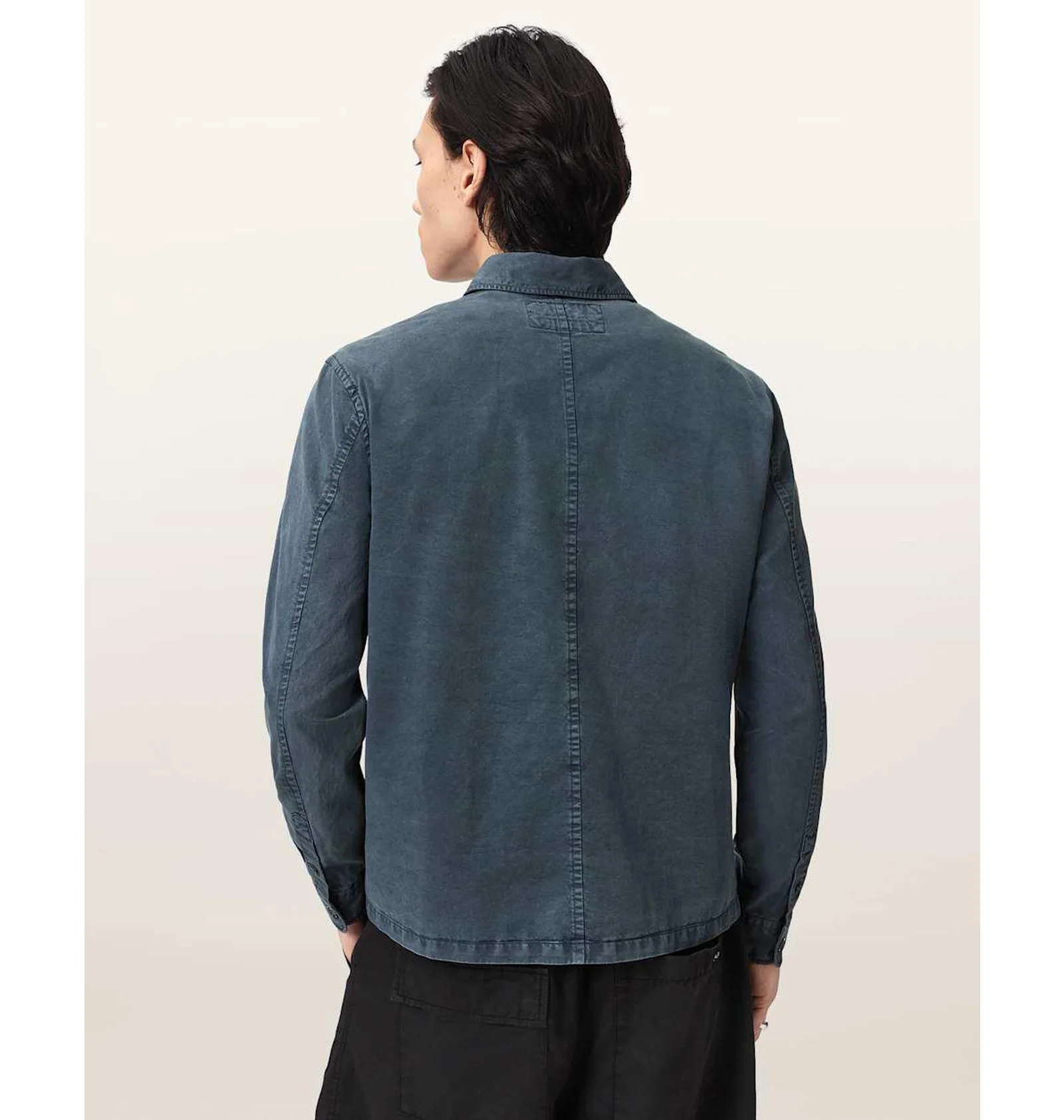 Світшот чоловічий Allsaints Rohdi Long Sleeve Overshirt Dark Steel Blue — фото 8