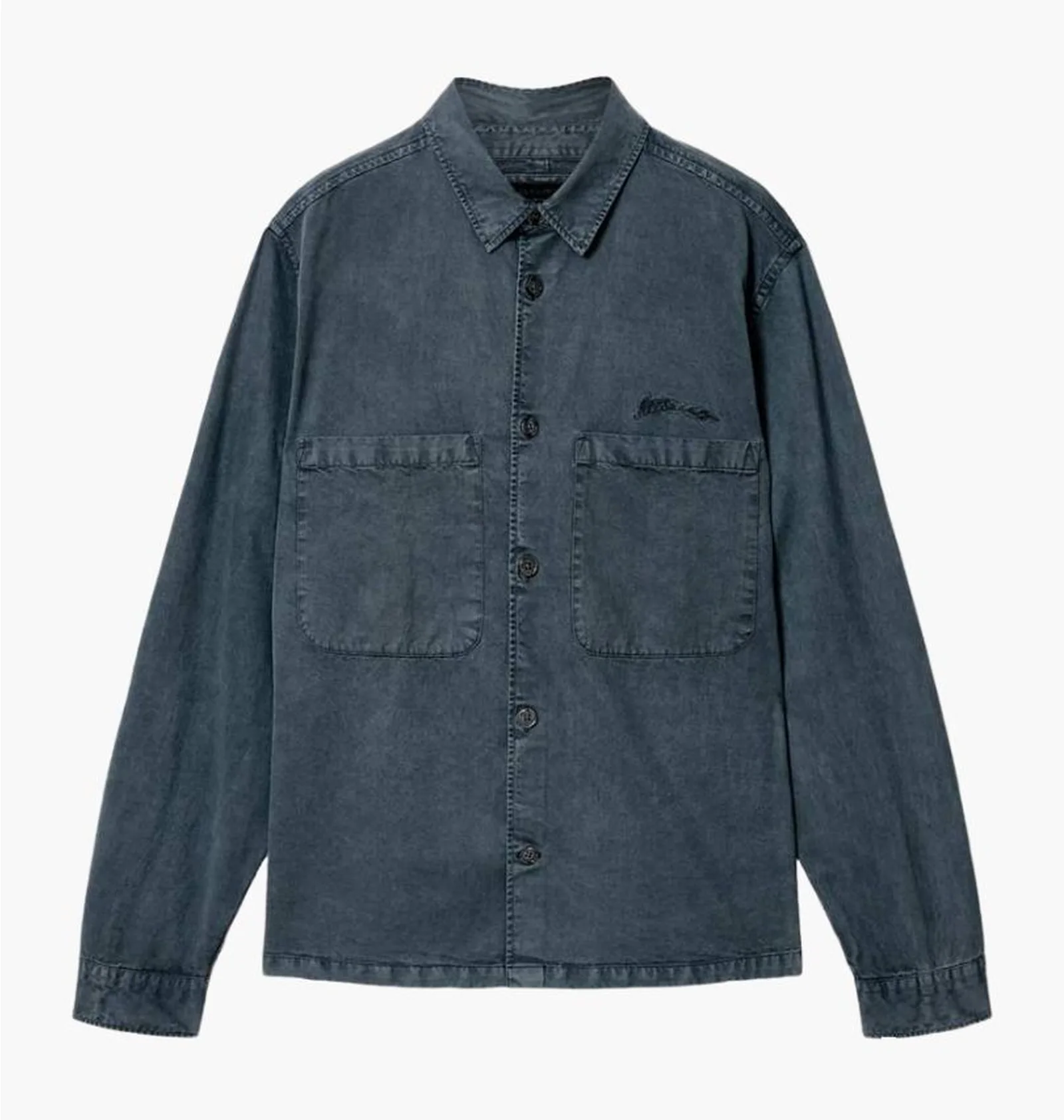 Світшот чоловічий Allsaints Rohdi Long Sleeve Overshirt Dark Steel Blue — фото 3