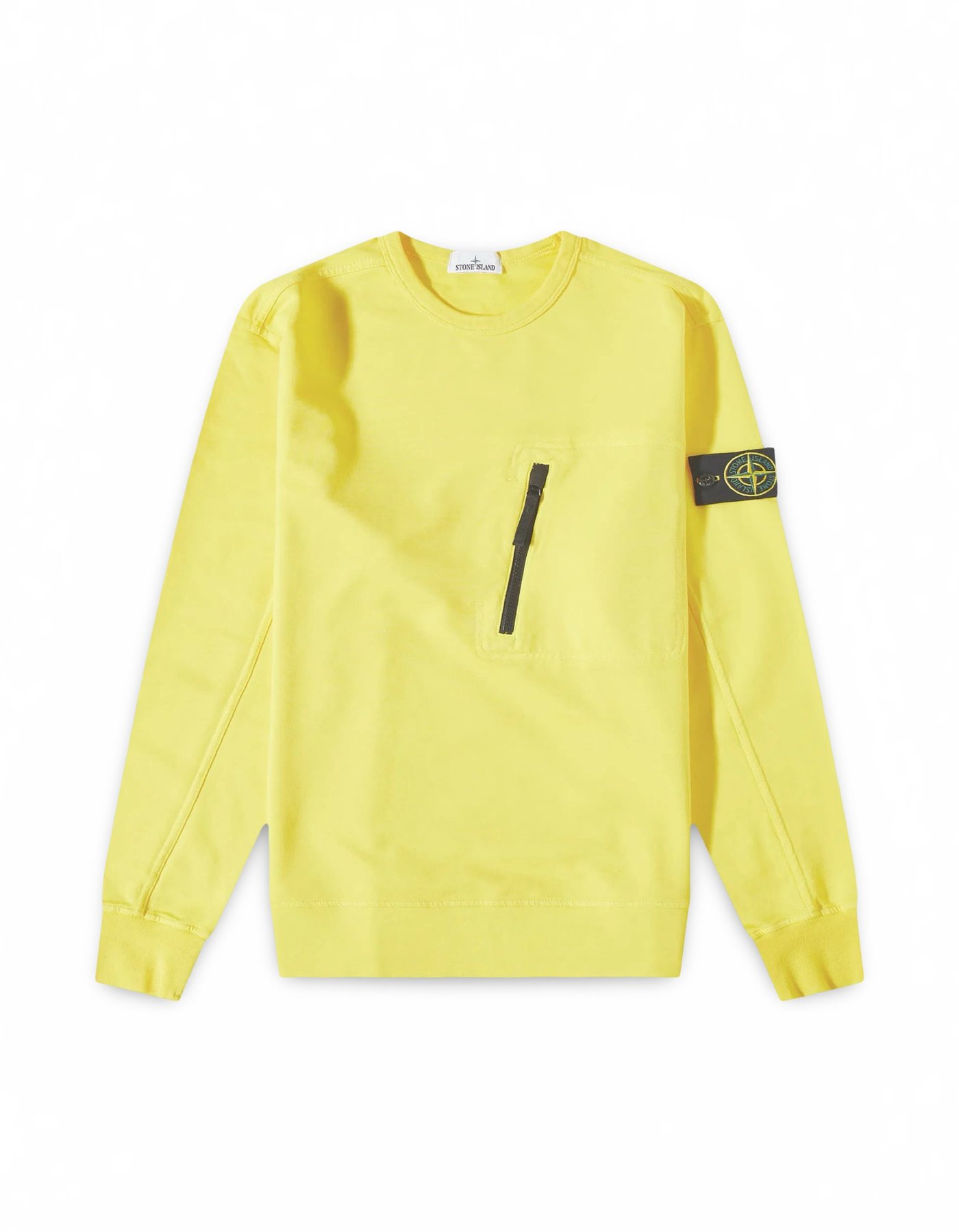 Світшот чоловічий Stone Island Cotton Zip Pocket Detail Crewneck Pczec — фото 1