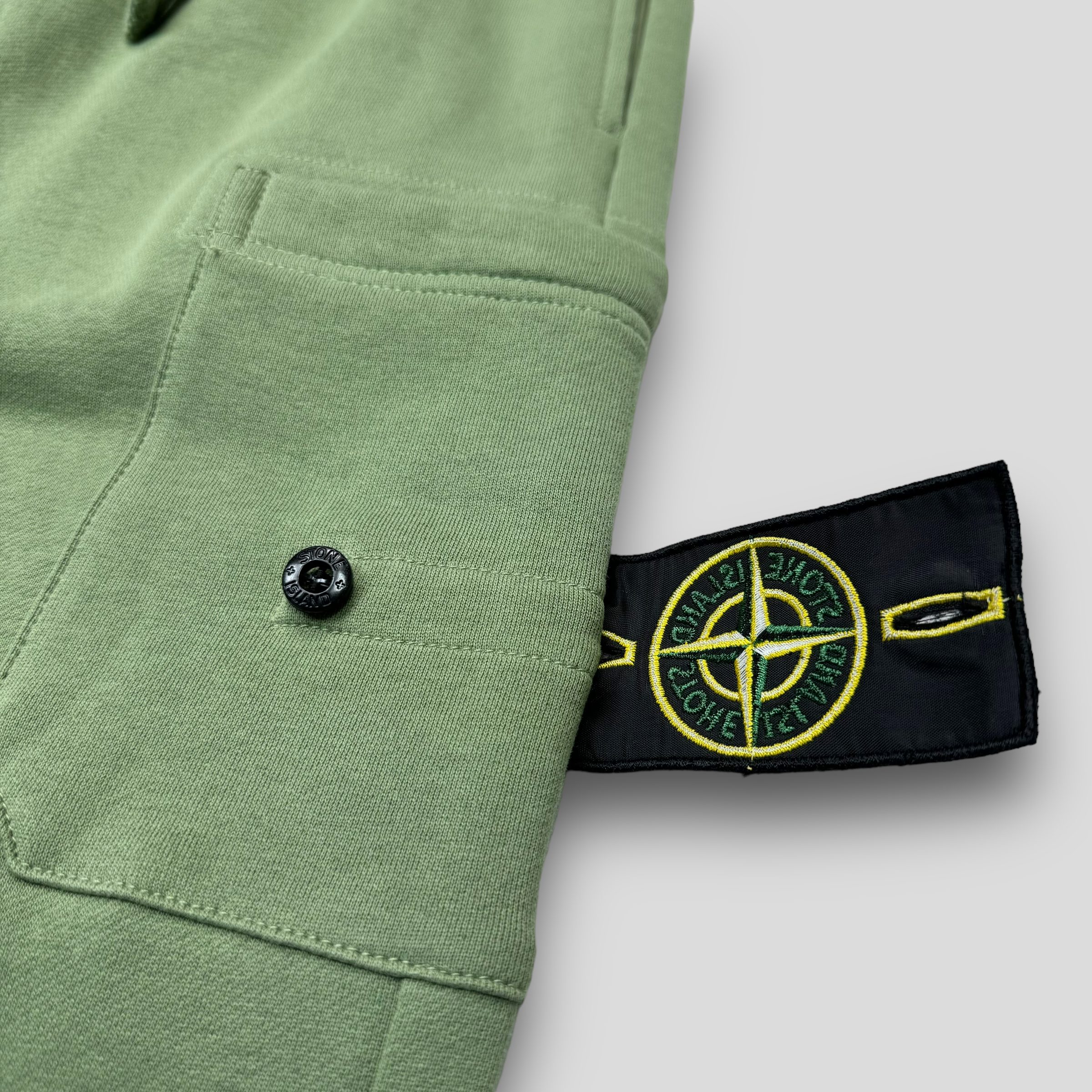 Штани чоловічі Stone Island Cotton Fleece Sweatpants Green — фото 8