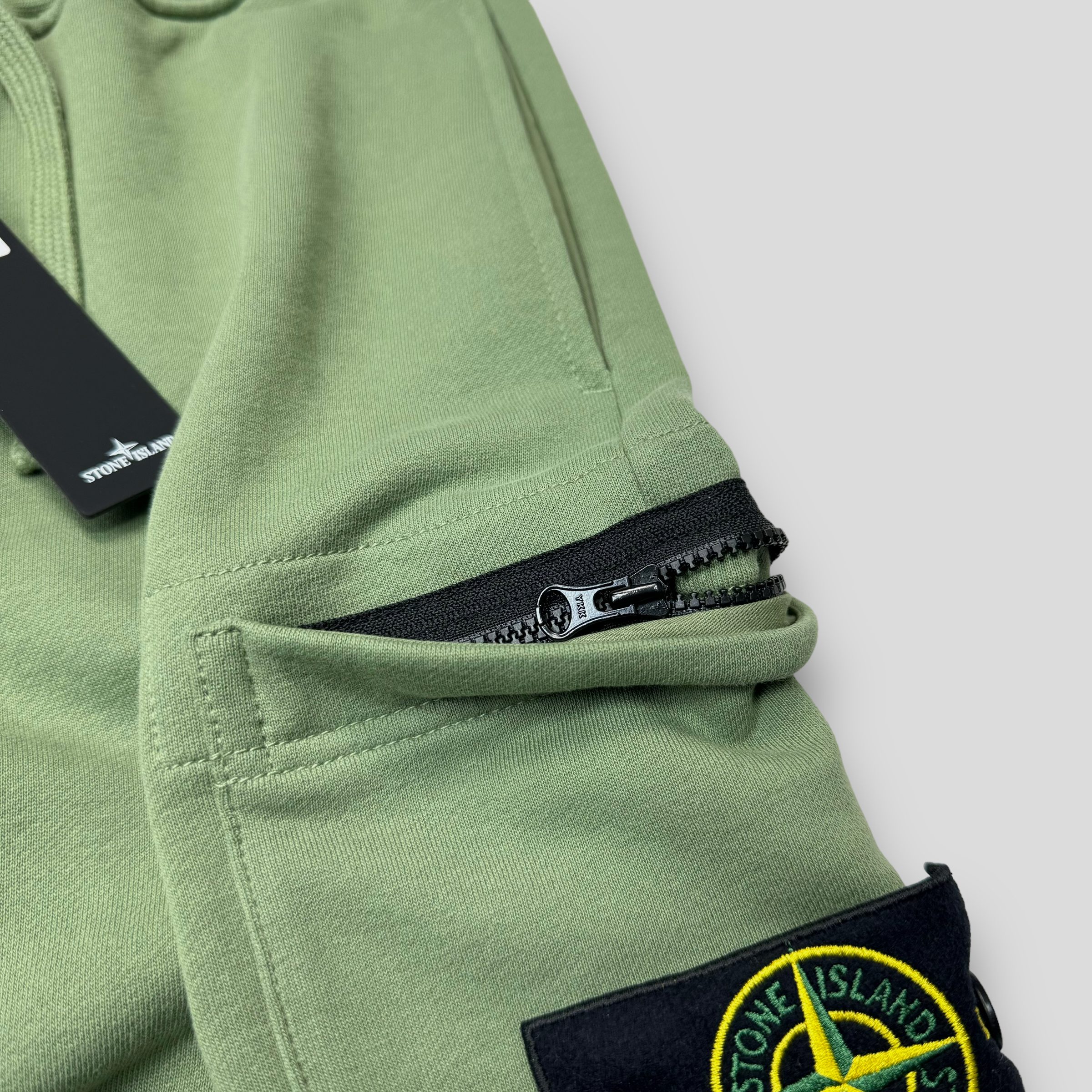 Штани чоловічі Stone Island Cotton Fleece Sweatpants Green — фото 9