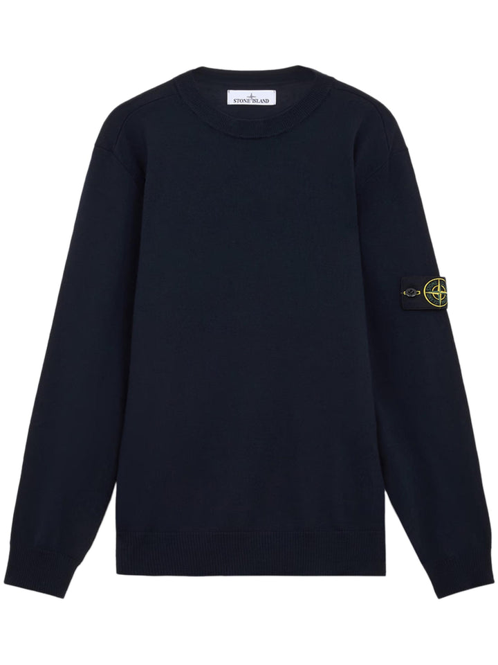 Світшот чоловічий Stone Island Wool Sweatshirt With Crew Neck And Logo — фото 1