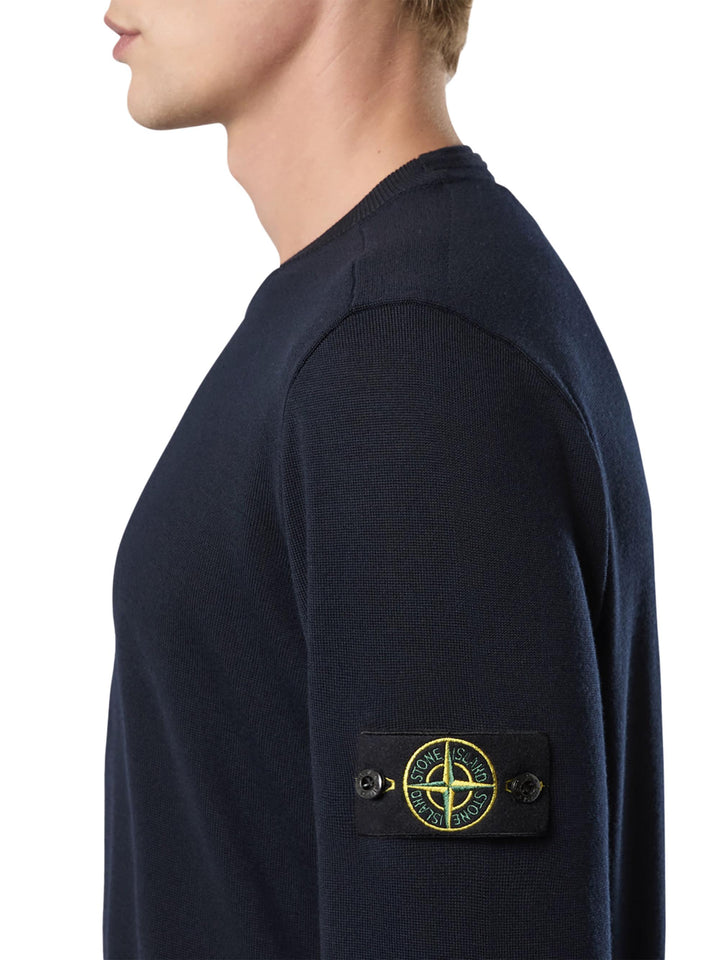 Світшот чоловічий Stone Island Wool Sweatshirt With Crew Neck And Logo — фото 5