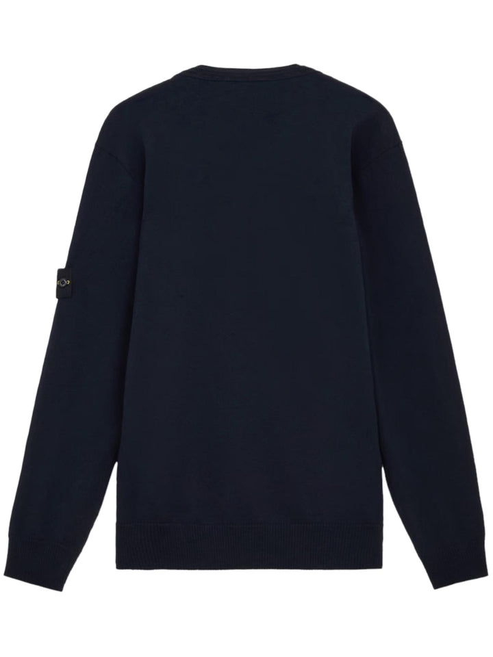 Світшот чоловічий Stone Island Wool Sweatshirt With Crew Neck And Logo — фото 4