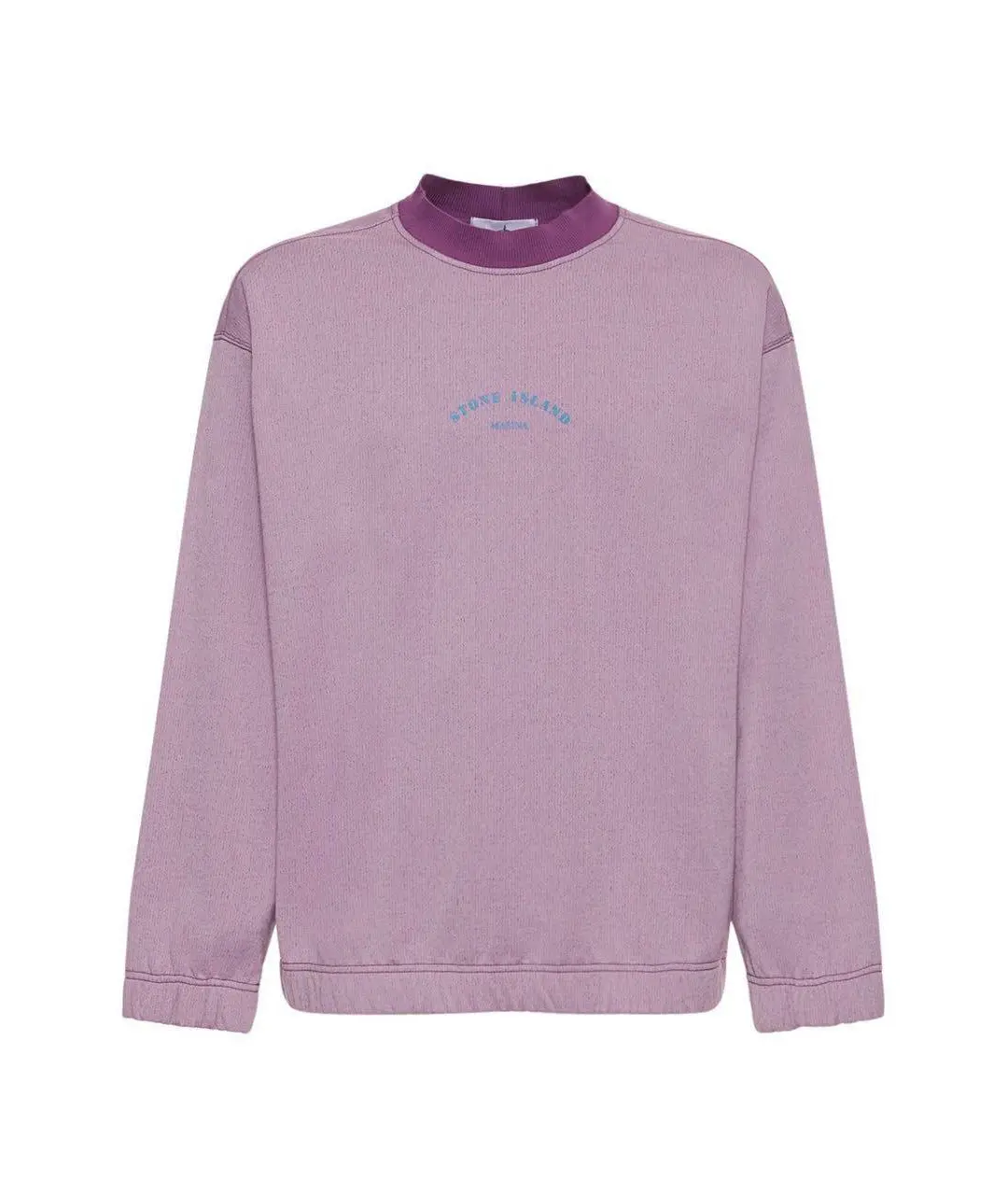 Світшот чоловічий Stone Island SS23 Marina Collection Round Neck Letter Print Casual Loose Sweatshirt Men's Magenta Pczec — фото 1