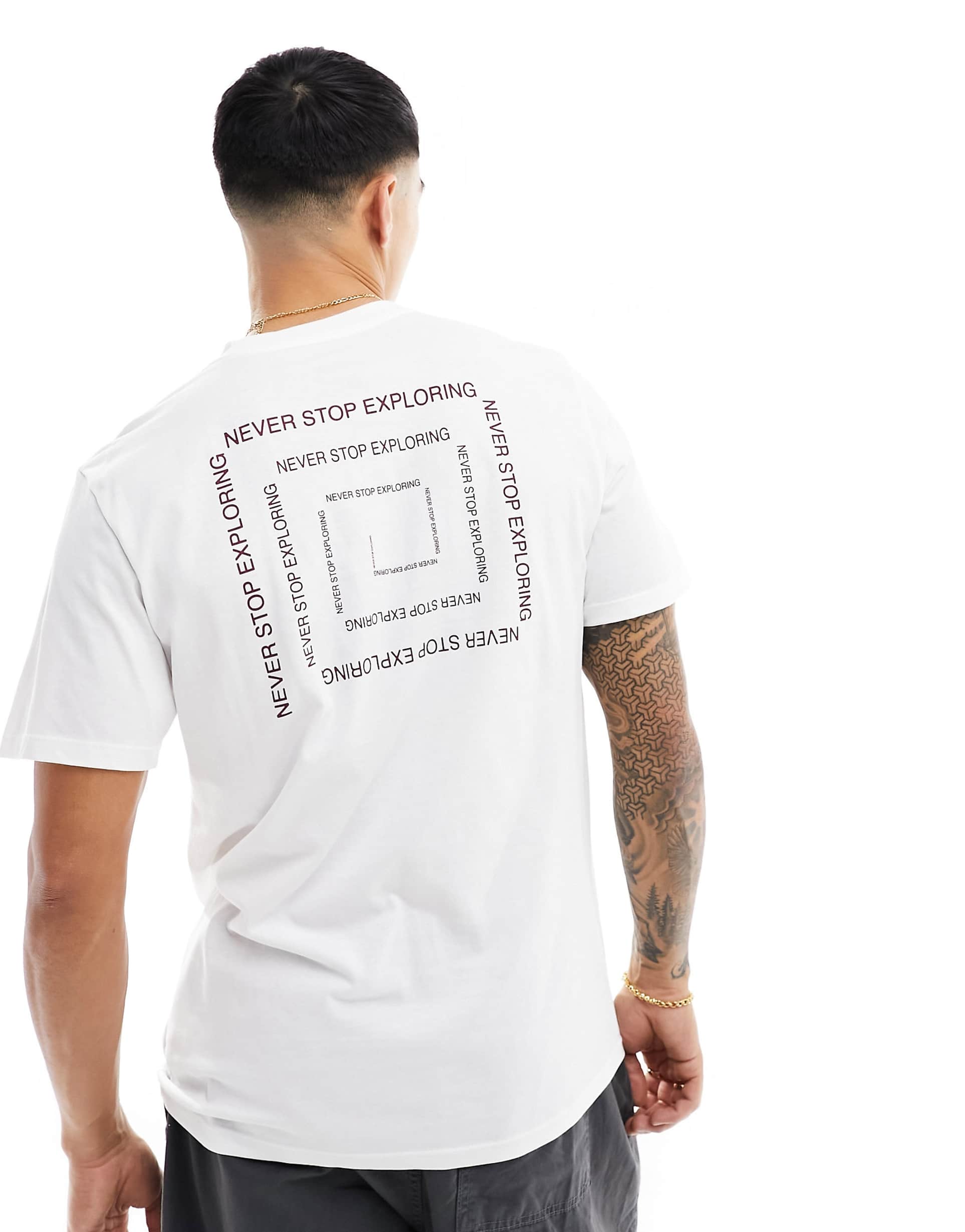 Футболка чоловіча The North Face Box Swirl Back Print T-Shirt In White Exclusive (NF0A89EAFN41) — фото 5