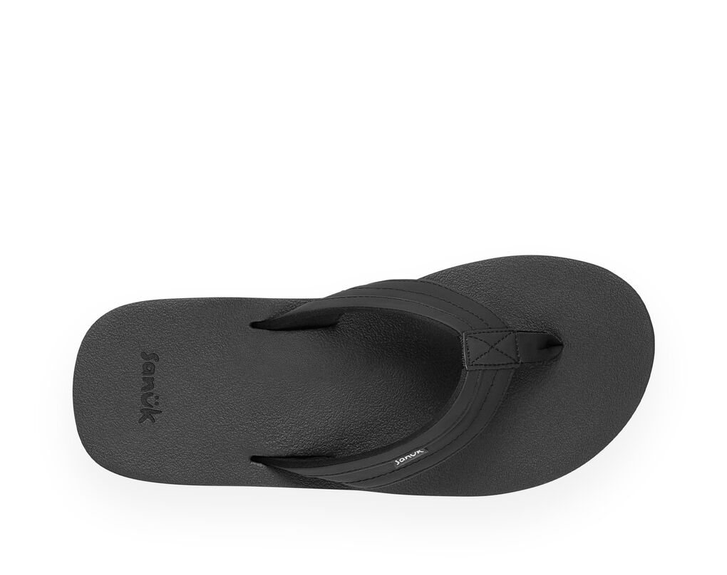 Тапочки чоловічі Sanuk Ziggy Soft Top Flip Flop Men's- Black — фото 6