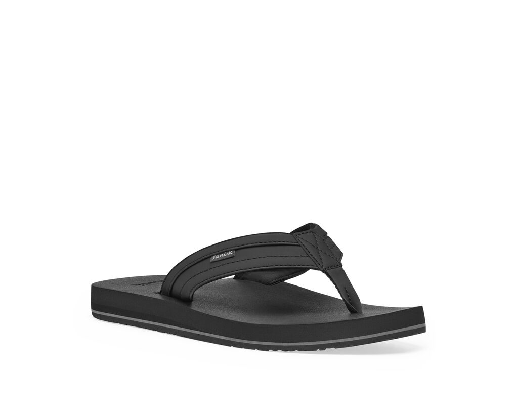 Тапочки чоловічі Sanuk Ziggy Soft Top Flip Flop Men's- Black — фото 3