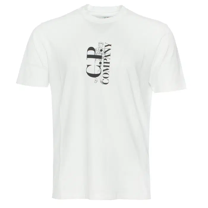Футболка чоловіча C.p. Company 30/1 Jersey Vertical Logo T-Shirt — фото 6