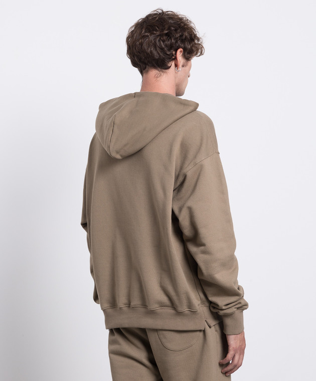 Худі чоловіче Off White Emb Skate Hoodie Beige — фото 5