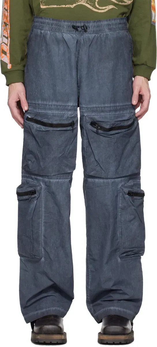 Штани чоловічі Cargo Nohavice Diesel P-Noode-A Cargo Pants Blue — фото 3