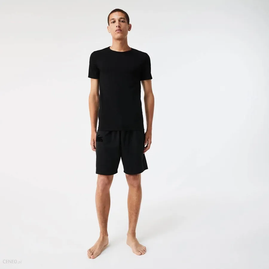 Футболка чоловіча Lacoste Mens TH3321 Undershirt T-Shirt - Black — фото 3