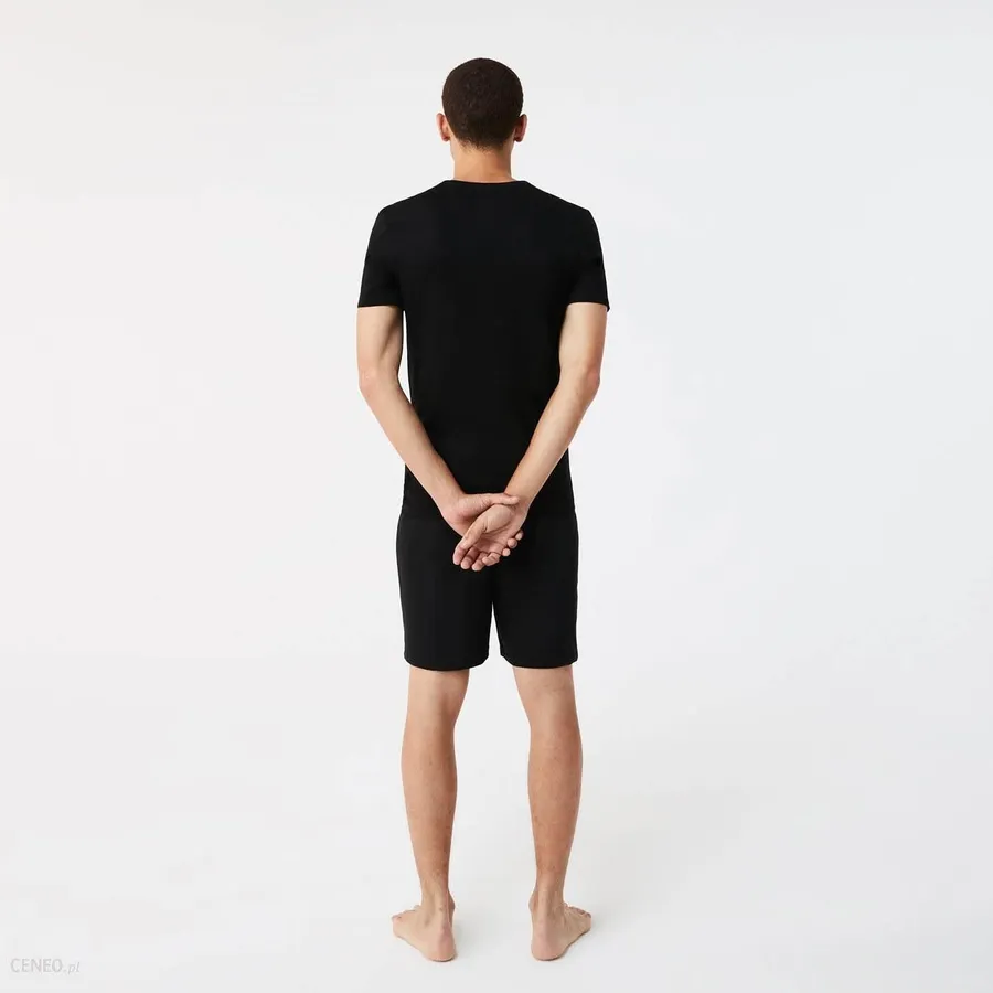 Футболка чоловіча Lacoste Mens TH3321 Undershirt T-Shirt - Black — фото 4