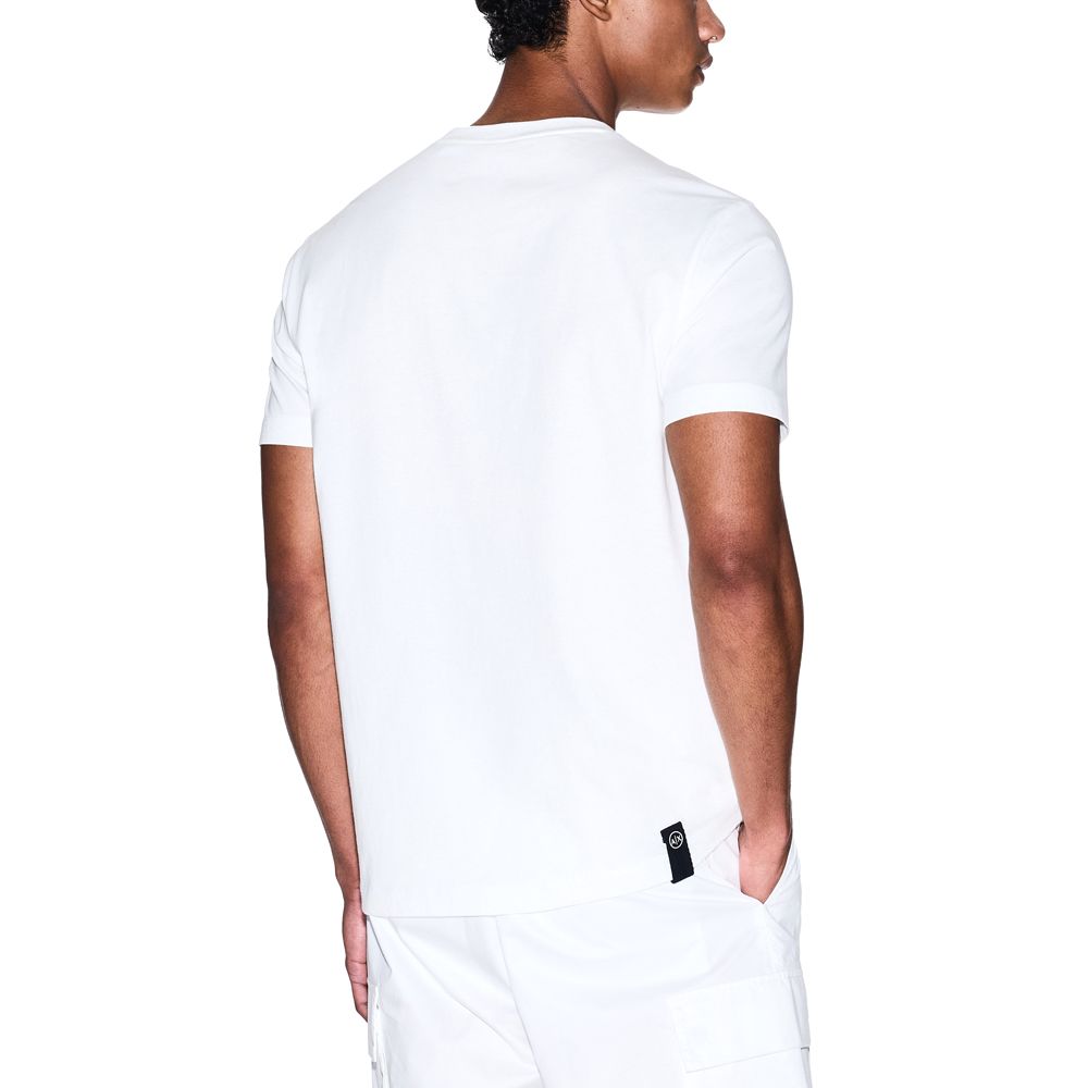 Футболка чоловіча Armani Regular Fit T-Shirt With Round Logo White — фото 3