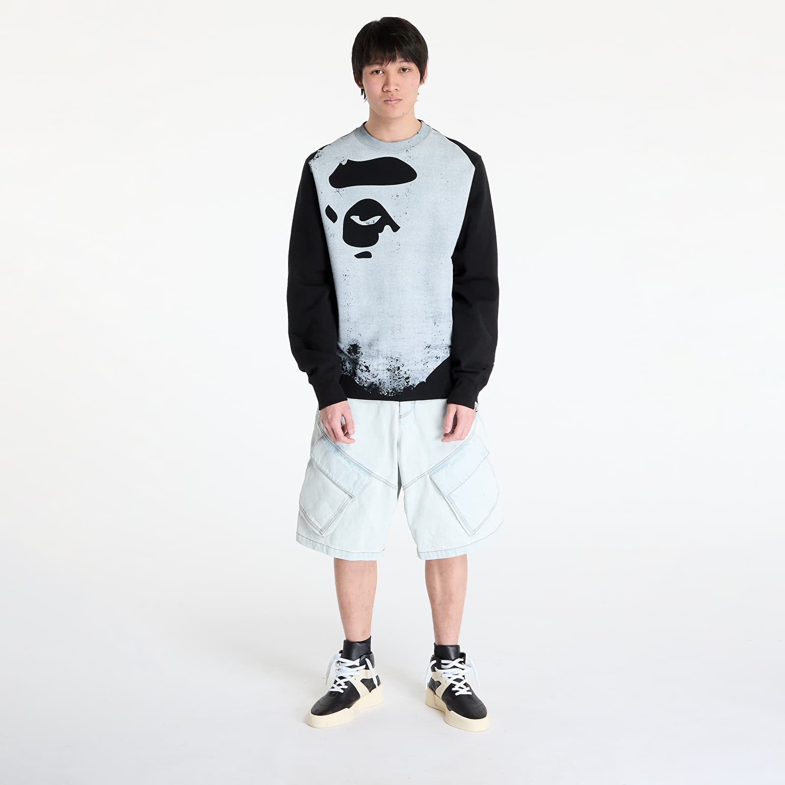 Світшот чоловічий A Bathnig Ape Men's Ape Head Over Print Crewneck Sweat — фото 4