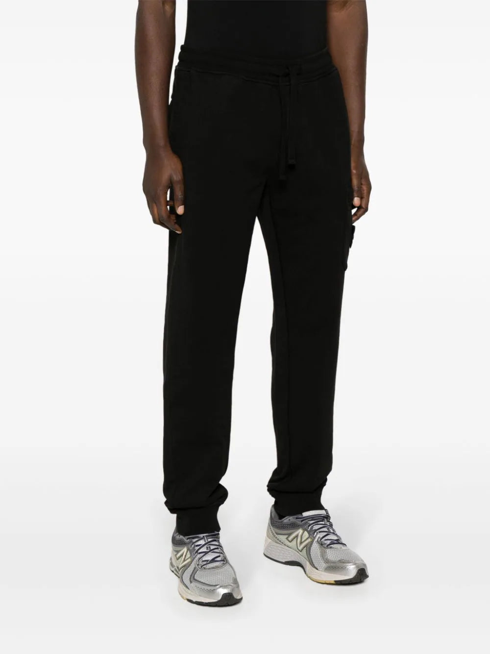 Прямі штани Stone Island Stretch Cotton Tela Paracadute Cargo Black — фото 4
