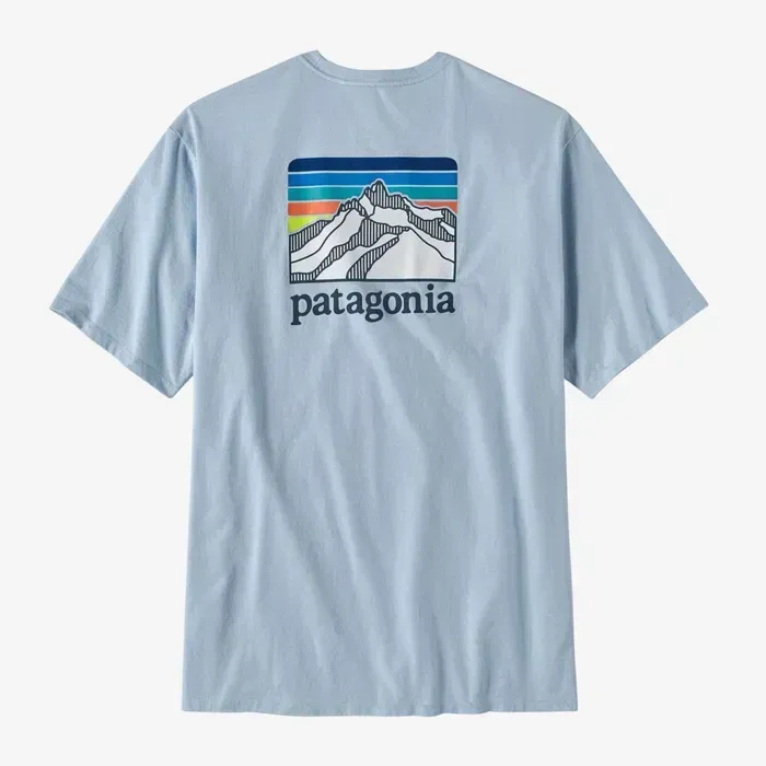 Футболка чоловіча Patagonia Men's Line Logo Ridge Pocket Responsibili-Tee (CHLE38511) — фото 4