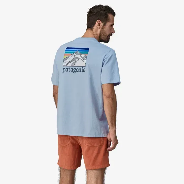 Футболка чоловіча Patagonia Men's Line Logo Ridge Pocket Responsibili-Tee (CHLE38511) — фото 3