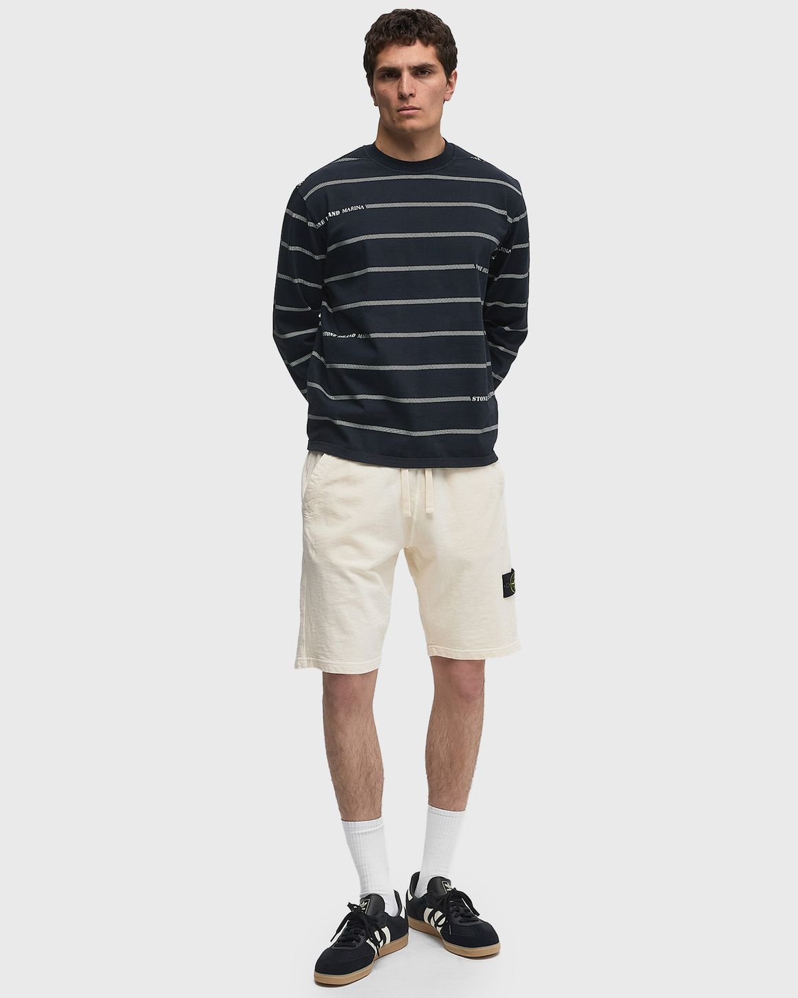 Шорти чоловічі Stone Island Felpa Bermuda Ivory Shorts — фото 4