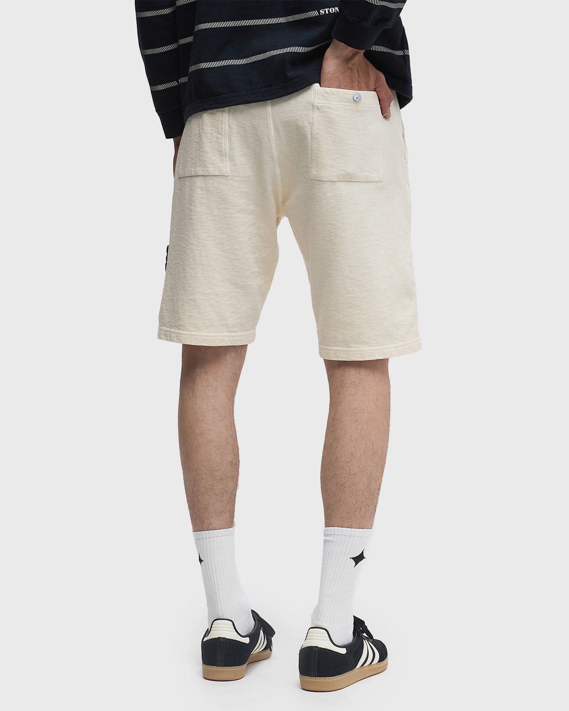Шорти чоловічі Stone Island Felpa Bermuda Ivory Shorts — фото 6